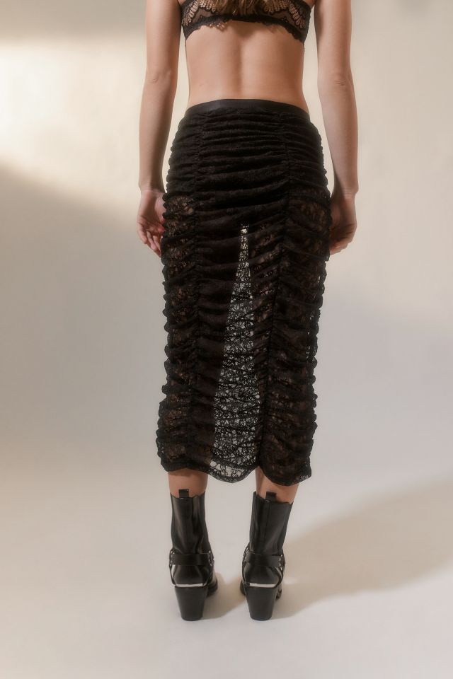 UO Emery Sheer Lace Midi Skirt #4