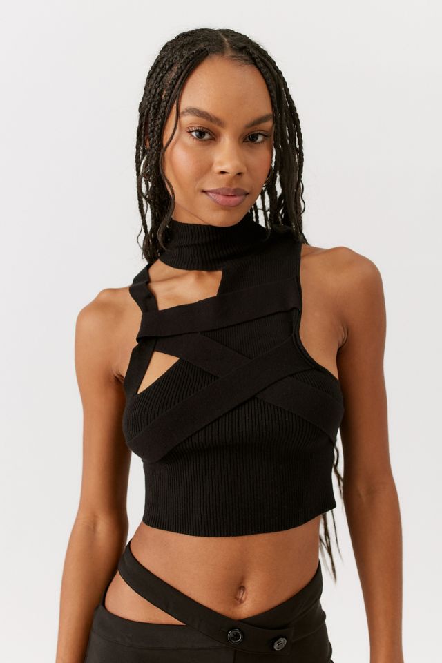 UO Kat Asymmetrical Cutout Sweater | Urban Outfitters