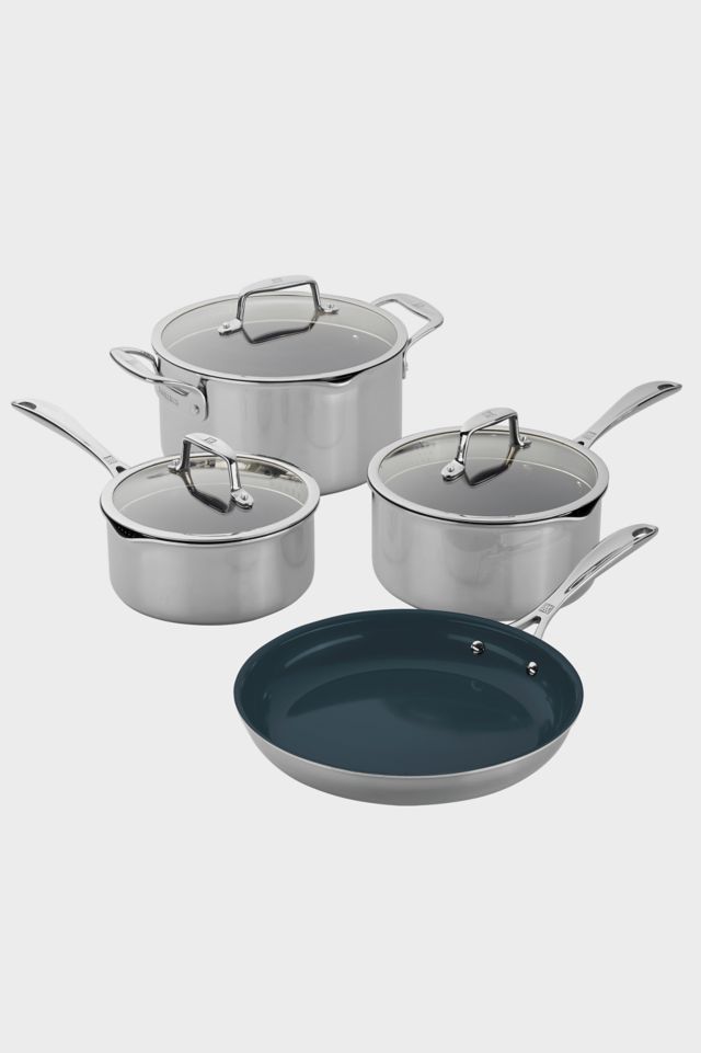 ZWILLING Clad CFX 7-Piece Stainless Steel Nonstick Cookware Set
