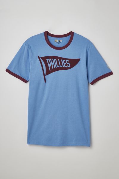 47 Brand Philadelphia Phillies T-Shirt In Off White With Chest And