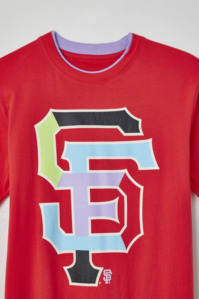 New Era San Francisco Giants Colorpack Pinkblock Tee in Coral, Men's at Urban Outfitters