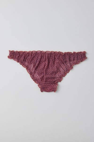 Out From Under Mesh Cheeky Undie In Mauve Flowers