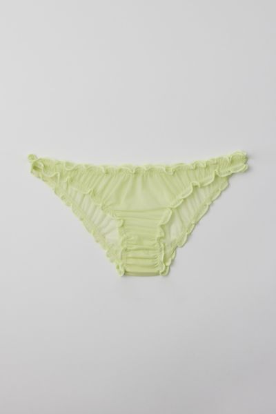 Out From Under Mesh Cheeky Undie In Light Green