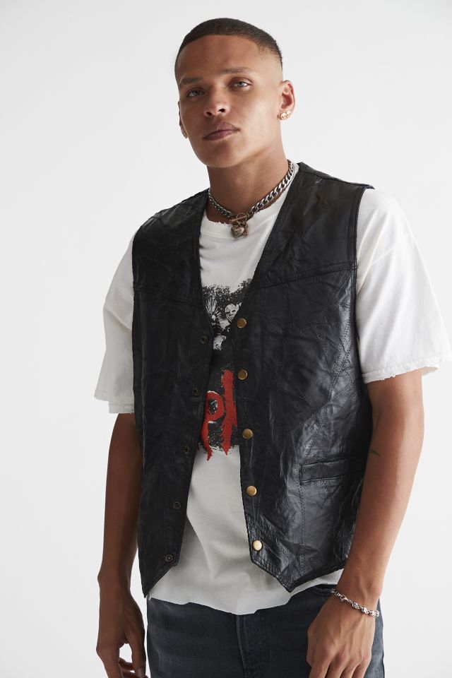 Vintage leather vest sales