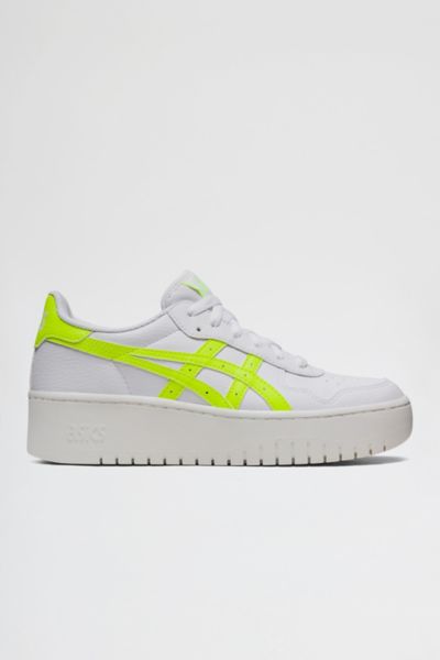 Asics Japan S Pf Platform Sneaker In White/safety Yellow