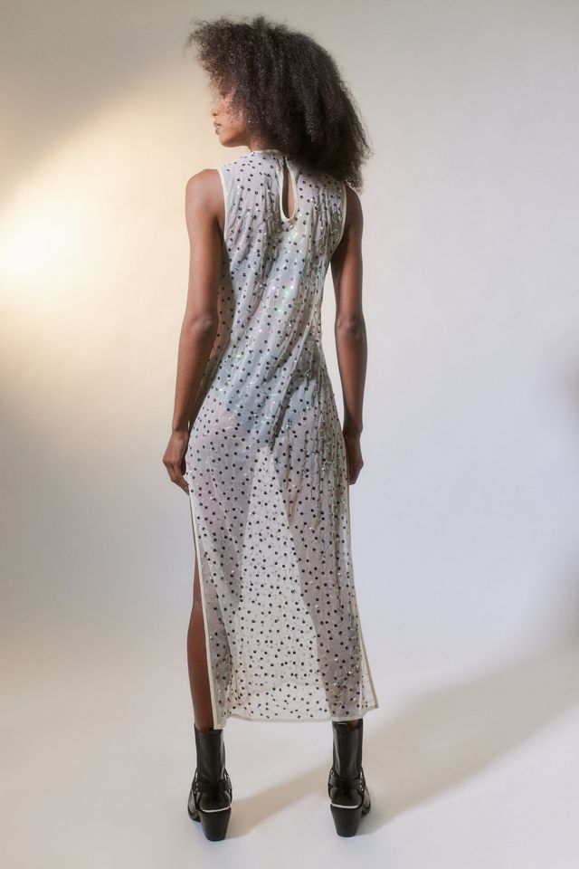 UO Hunter Sheer Sequin Midi Dress #1