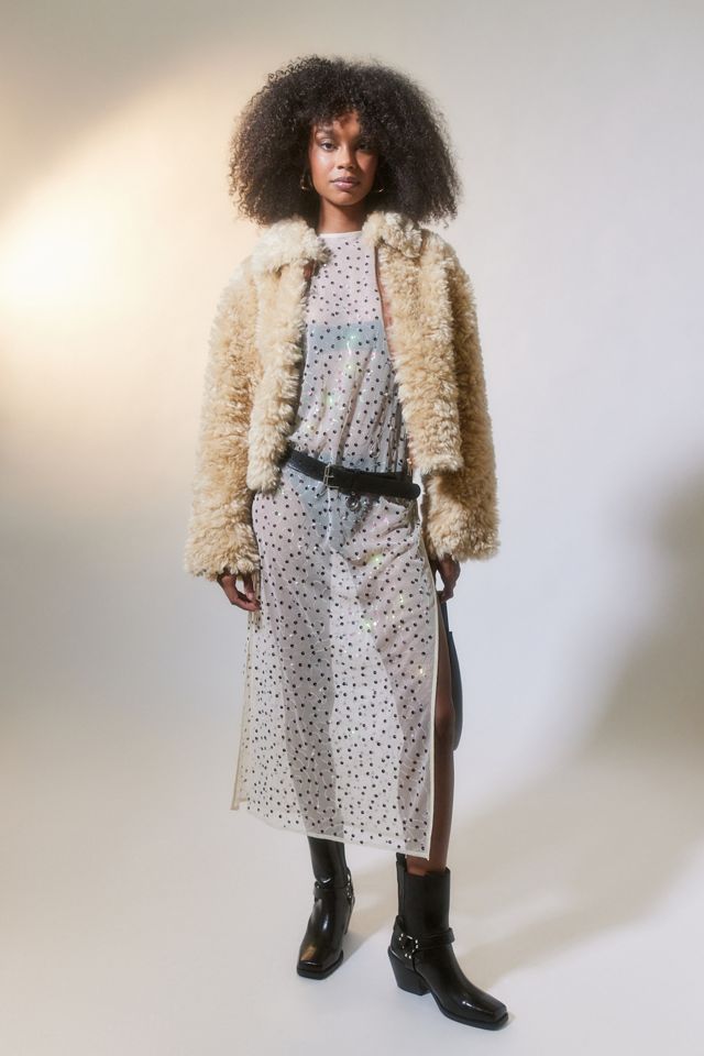 UO Hunter Sheer Sequin Midi Dress #3