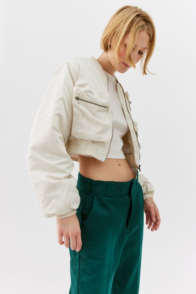UO Jodie Cropped Bomber Jacket #1