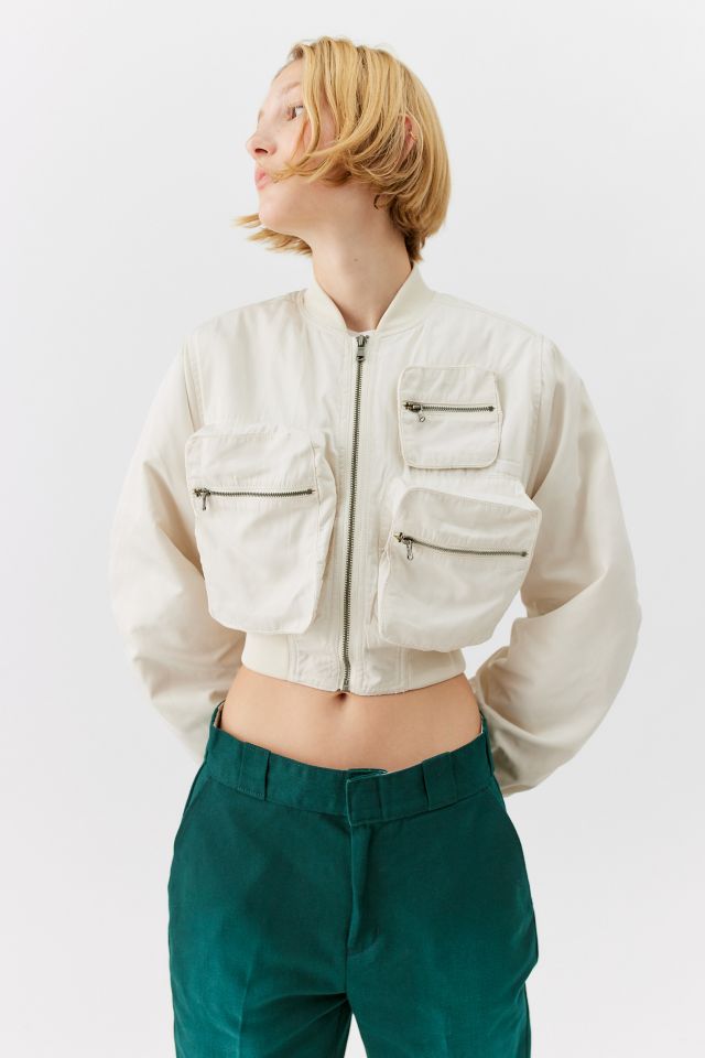 UO Jodie Cropped Bomber Jacket #4