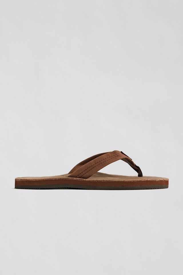 Rainbow Single Layer Leather Flip Flop | Urban Outfitters