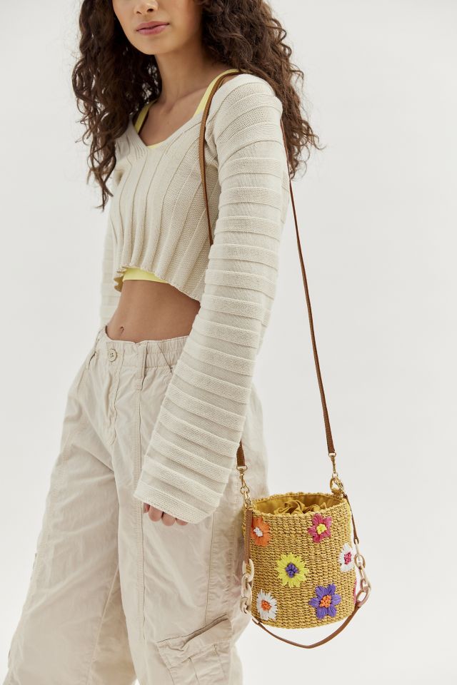 Serpui Michelle Flower Wicker Bag #1