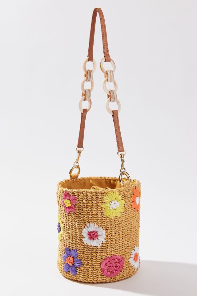 Serpui Michelle Flower Wicker Bag #2