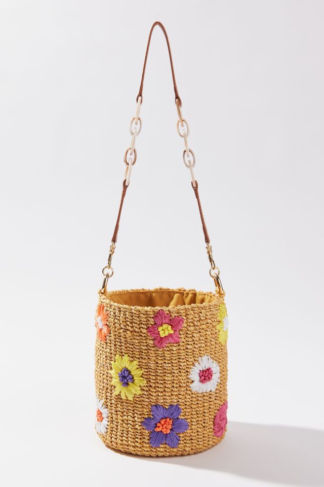 Serpui Michelle Flower Wicker Bag #3