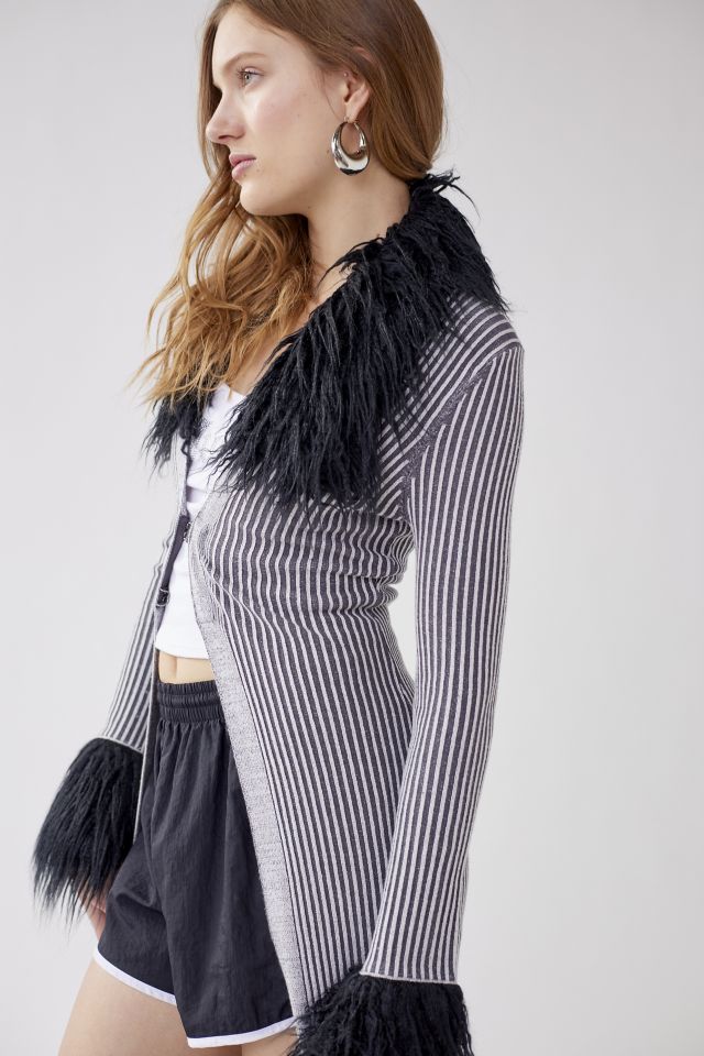 Cardigan Long UO Janis Garniture Fausse Fourrure #3