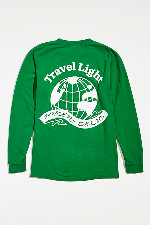 Hikerdelic Travel Light Long Sleeve Tee In Green