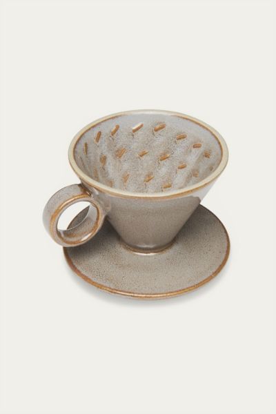 Departo Ceramic Pour-over Coffee Maker In Slate Gray