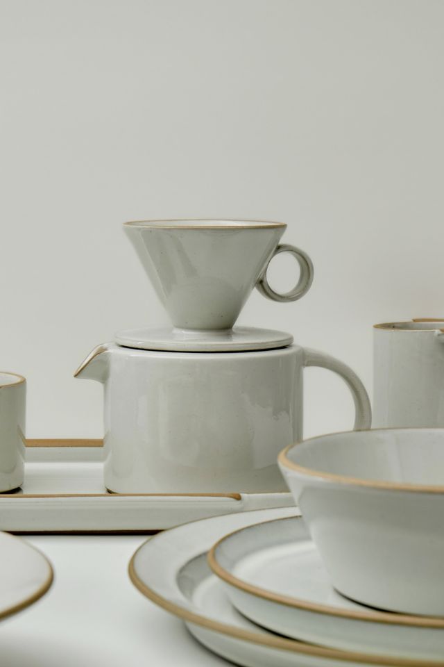 Pour Over Coffee Set in White Glaze Ceramic Pour Over 