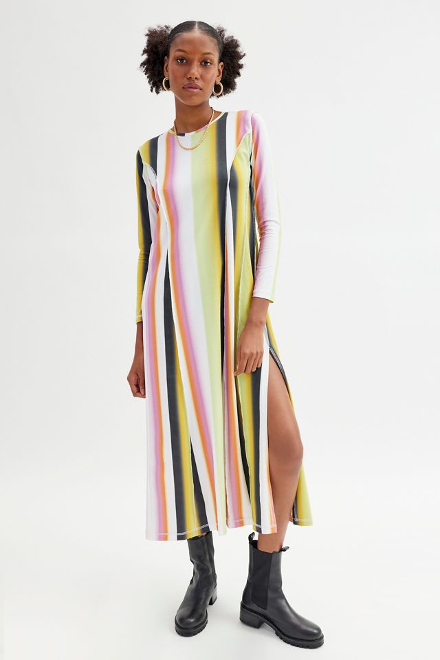 Mandinga Ipa Striped Midi Dress | Urban Outfitters