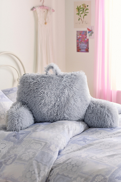 Urban Outfitters Shaggy Boo Pillow In Grey At