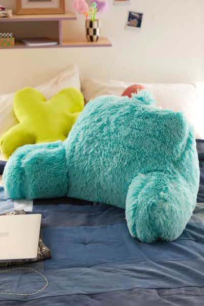 Urban Outfitters Shaggy Boo Pillow In Turquoise
