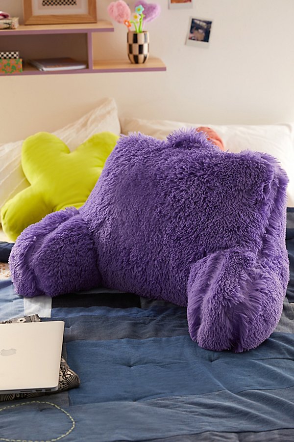 Urban Outfitters Shaggy Boo Pillow In Purple