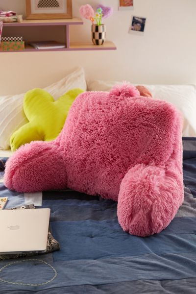 Urban Outfitters Shaggy Boo Pillow In Pink