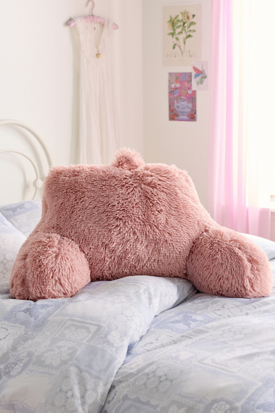 Urban Outfitters Shaggy Boo Pillow In Peach At