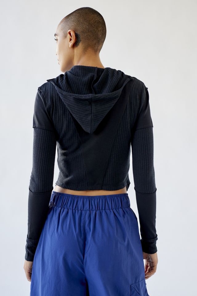 BDG Imani Hooded Split Hem Top #1
