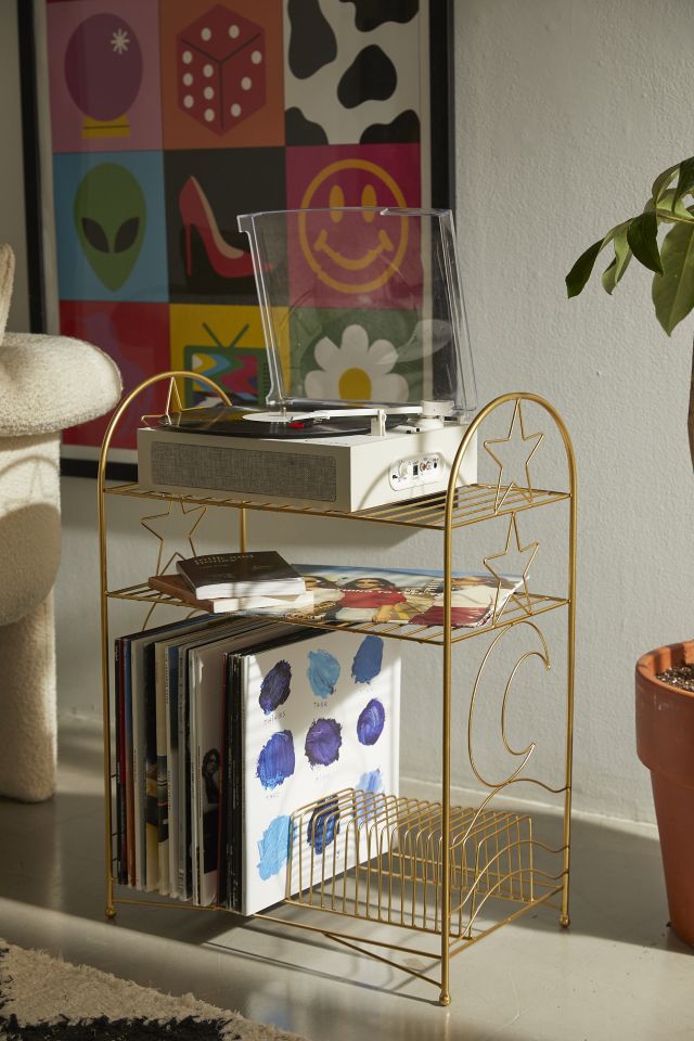Celestial Metal Vinyl Record Storage Shelf Urban Outfitters