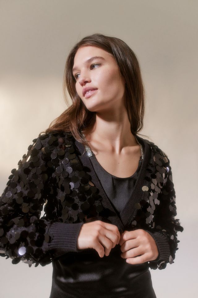 UO Iris Sequin Cropped Cardigan #3