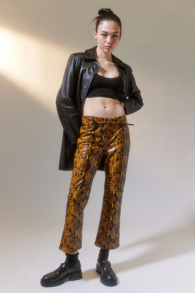 Faux leather hot sale snakeskin pants