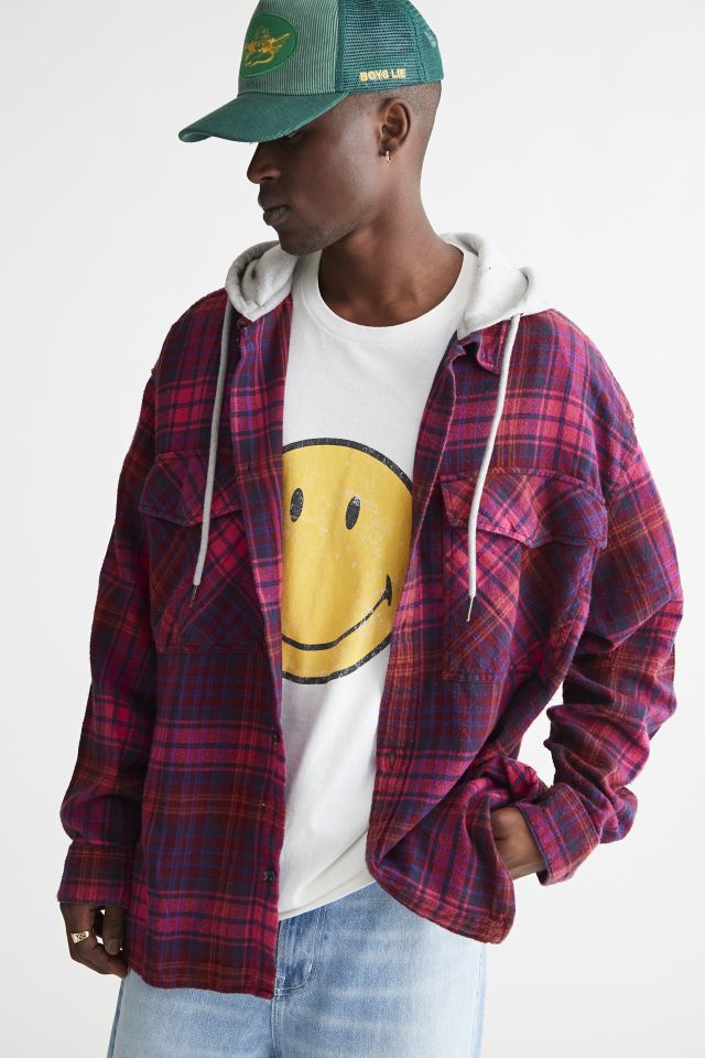 urban outfitters flannel hoodie