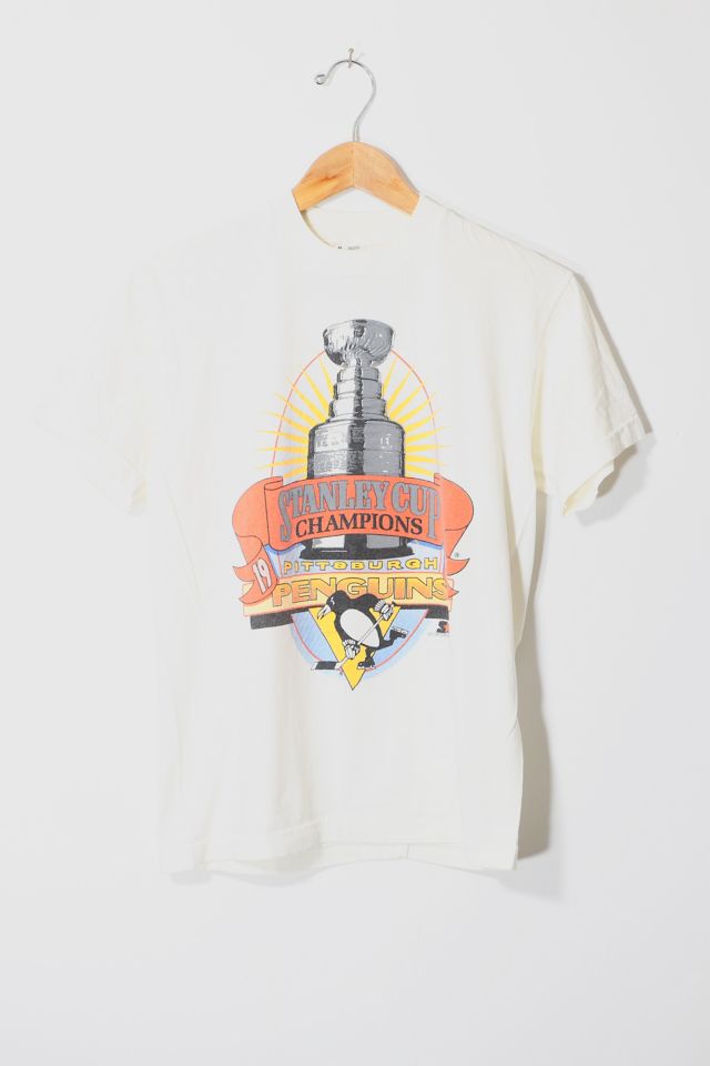 Mitchell and Ness Pittsburgh Penguins back 2 back Stanley Cup Champions  1991 1992 retro shirt - Limotees