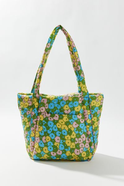 Baggu Puffy Mini Tote Bag In Flowerbed