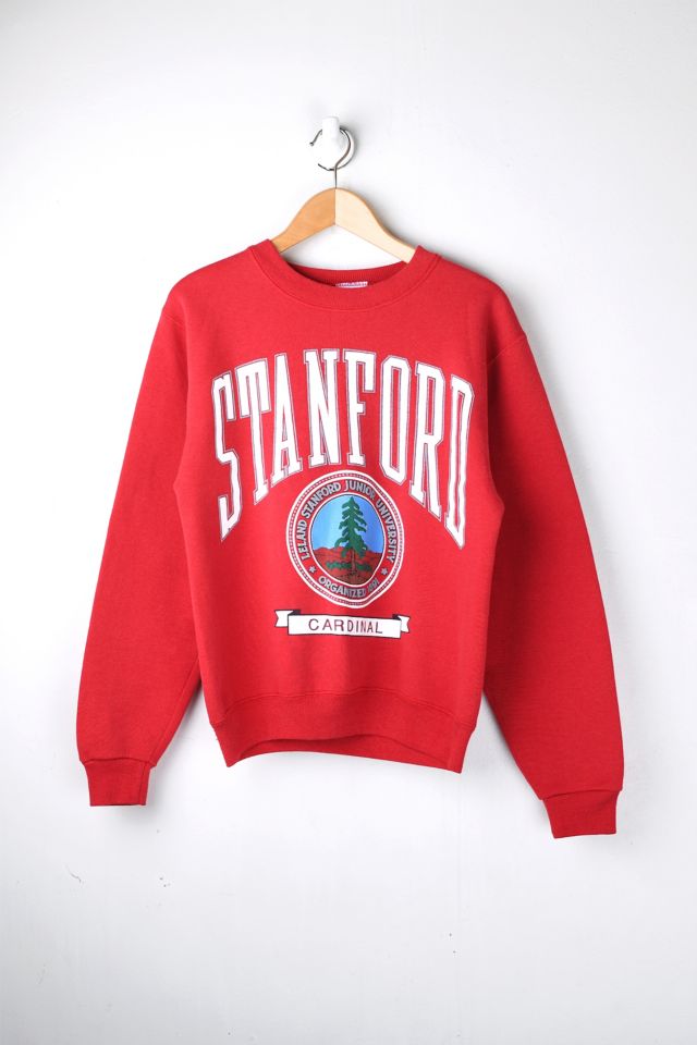 Vintage 90s Stanford Bright Red Sweatshirt Urban Outfitters