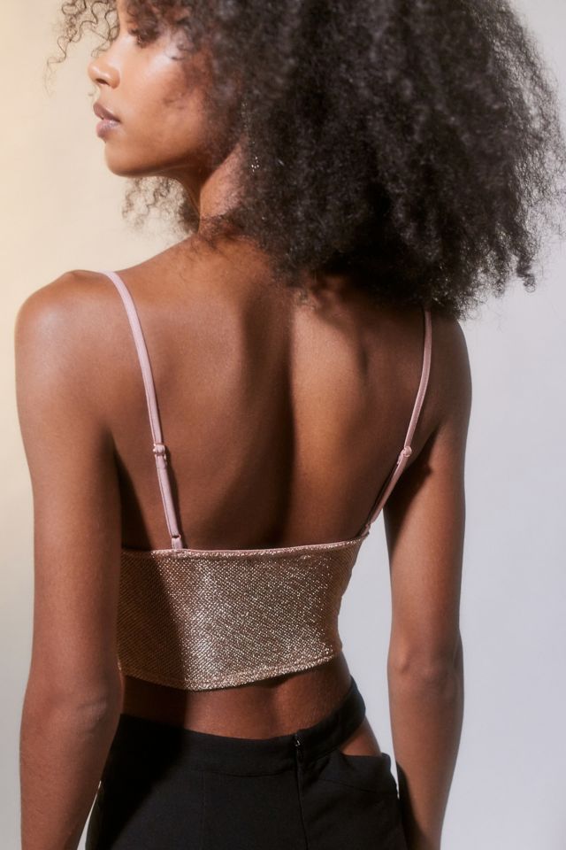 Camisole UO Haven à Encolure Drapée Métallique #2