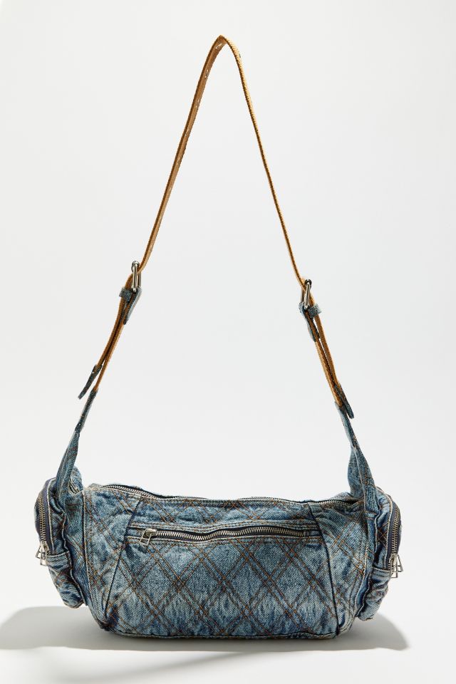 Silence + Noise Jamison Denim Jacquard Mini Barrel Bag  Urban Outfitters  Mexico - Clothing, Music, Home & Accessories