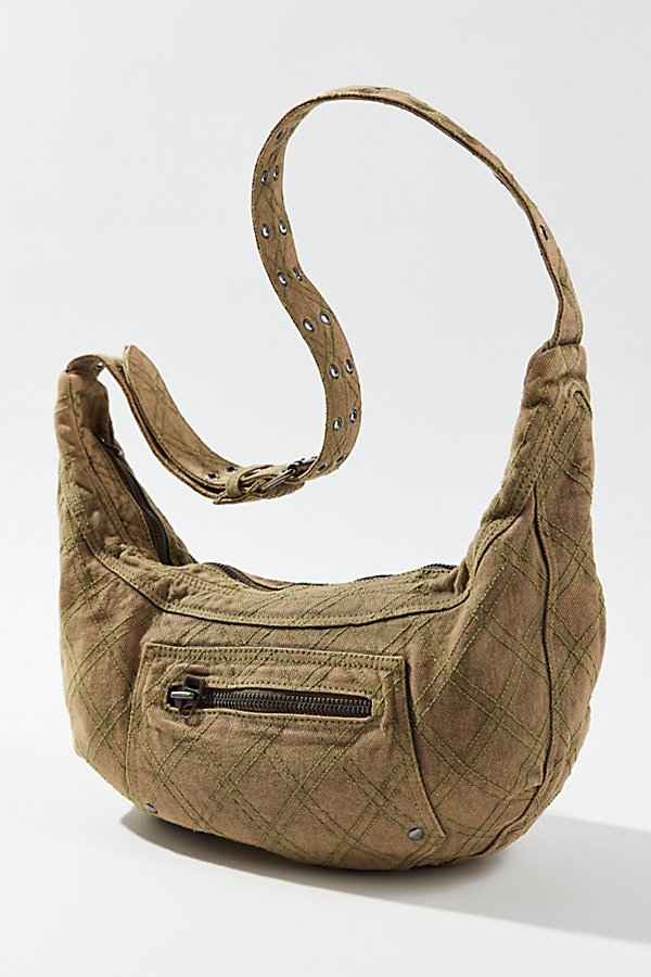 Urban Outfitters Darci Denim Shoulder Bag In Olive