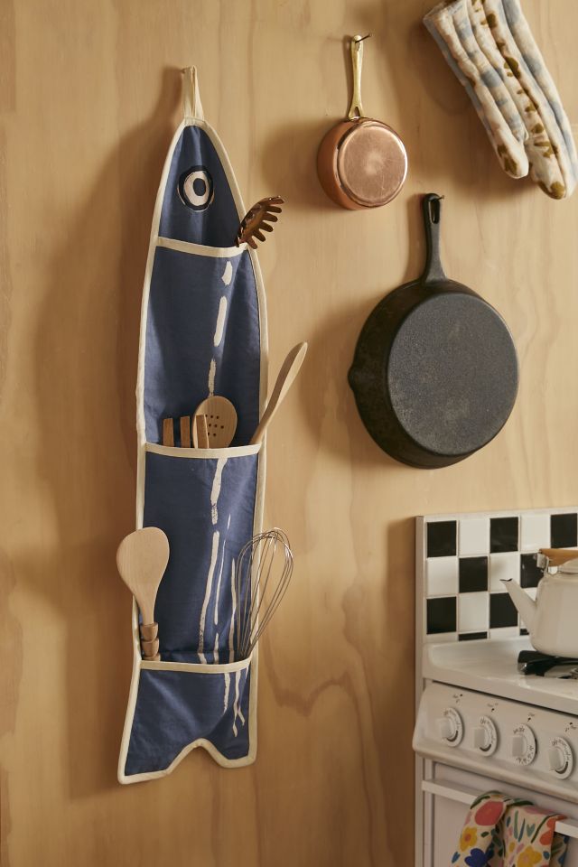 Porte-ustensiles suspendu en forme de sardine #1