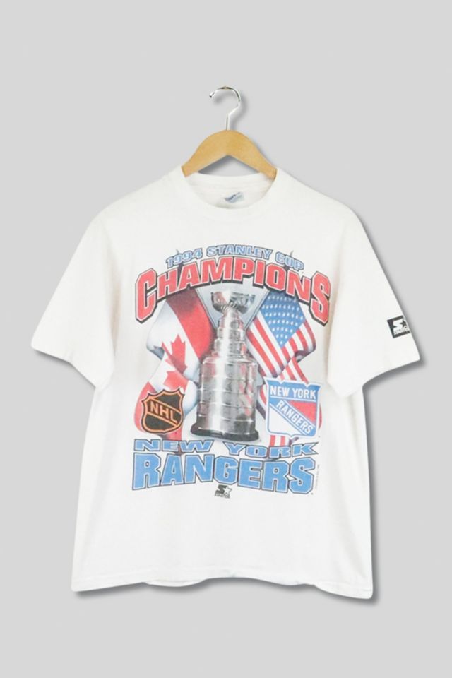 VINTAGE 1994 NHL NY RANGERS STANLEY CUP WHITE T-SHIRT