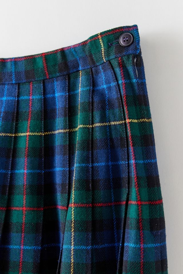 Vintage Plaid Midi Skirt #1