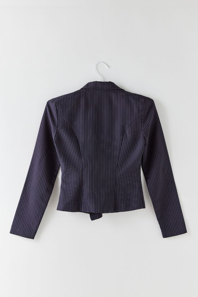 Vintage Pinstripe Cropped Blazer #1