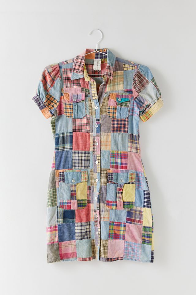 plaid denim dress Kinsey Denim Patchwork Plaid Overall Maxi Dress Oddi  Lena Layne