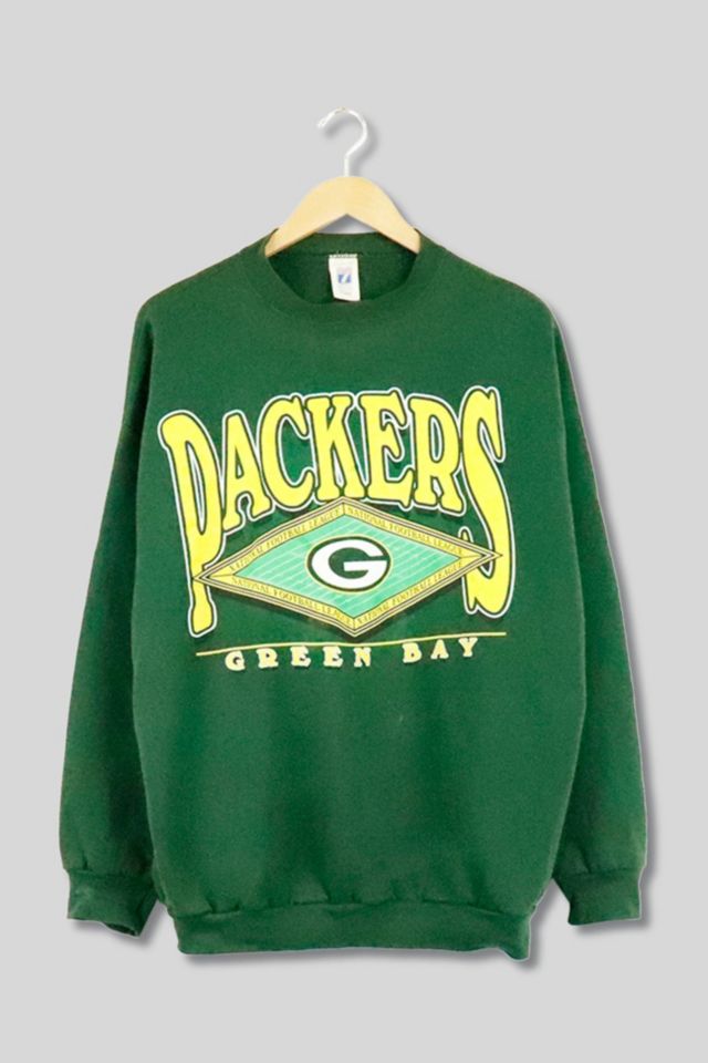 Vintage Logo 7 Green Bay Packers Crewneck Sweatshirt
