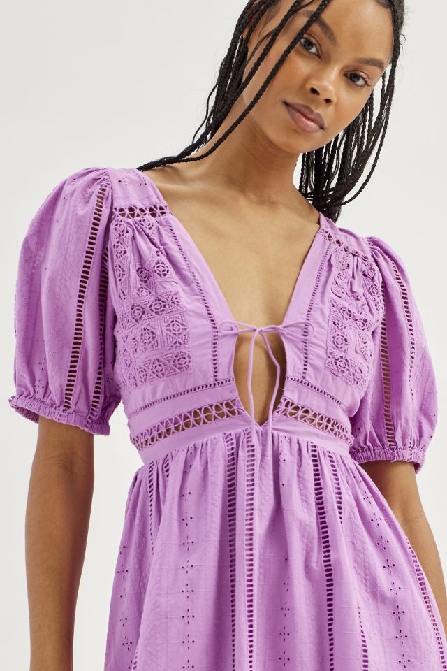 En Saison Felice Mini Dress Puff Sleeve Mini Dress  Urban Outfitters  Australia - Clothing, Music, Home & Accessories