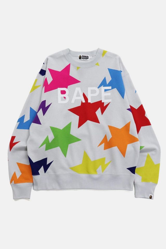 BAPE Sta Pattern Relaxed Fit Crewneck | Urban Outfitters BAPE Sta Pattern Relaxed Fit Crewneck | Urban Outfitters