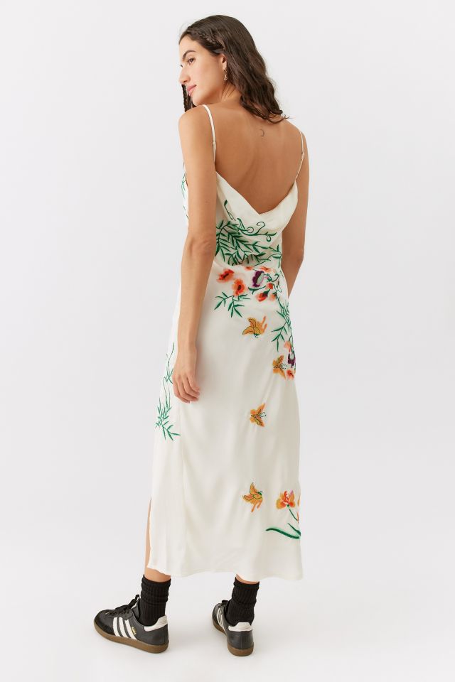 UO Phoenix Embroidered Midi Dress #1