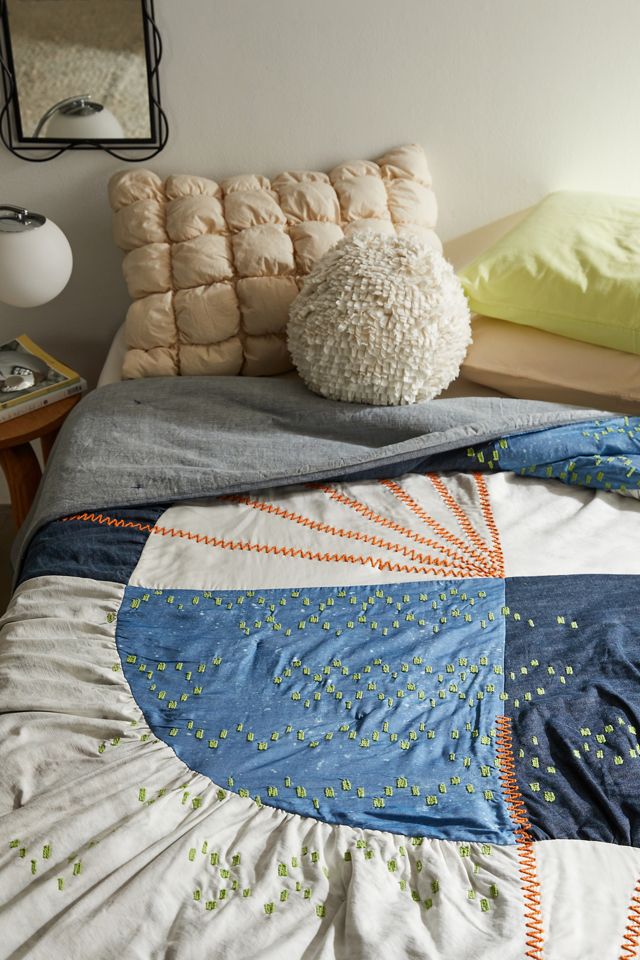 Urban Renewal Deadstock Denim Embroidered Quilt Urban Outfitters Canada