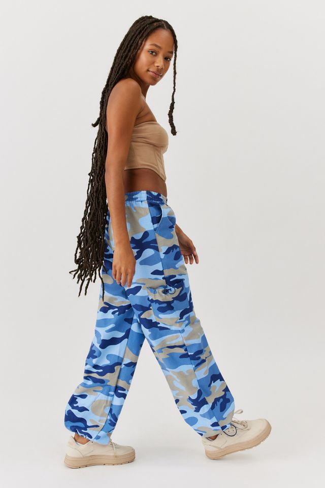 Urban outfitters sale blue camo trousers