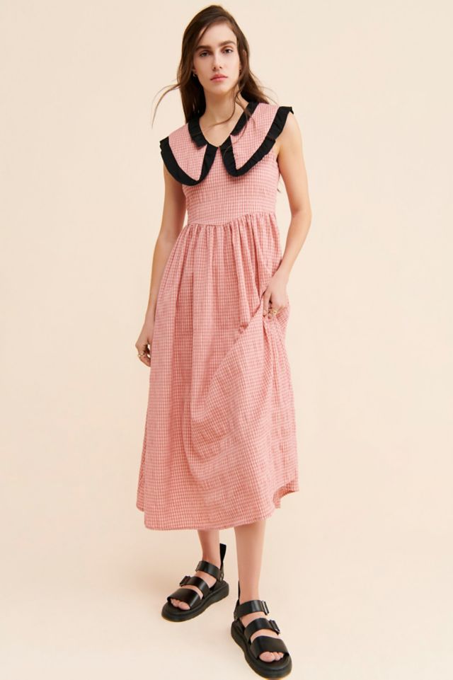 Ghospell Lease Gingham Midi Dress #3